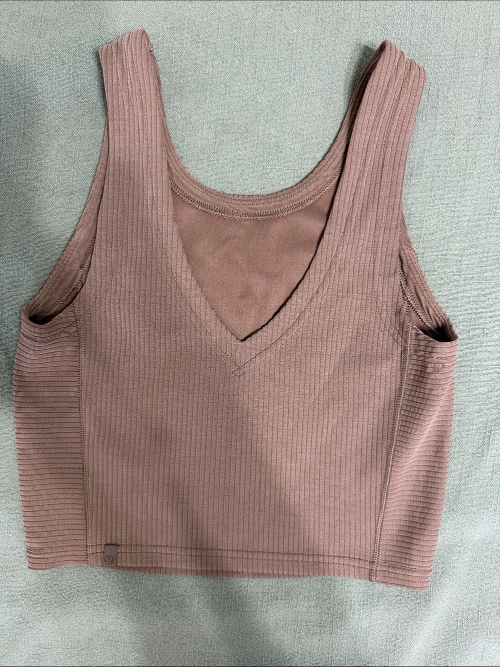 lululemon athletica Ribbed V-Neck Crop Tank - Mauve